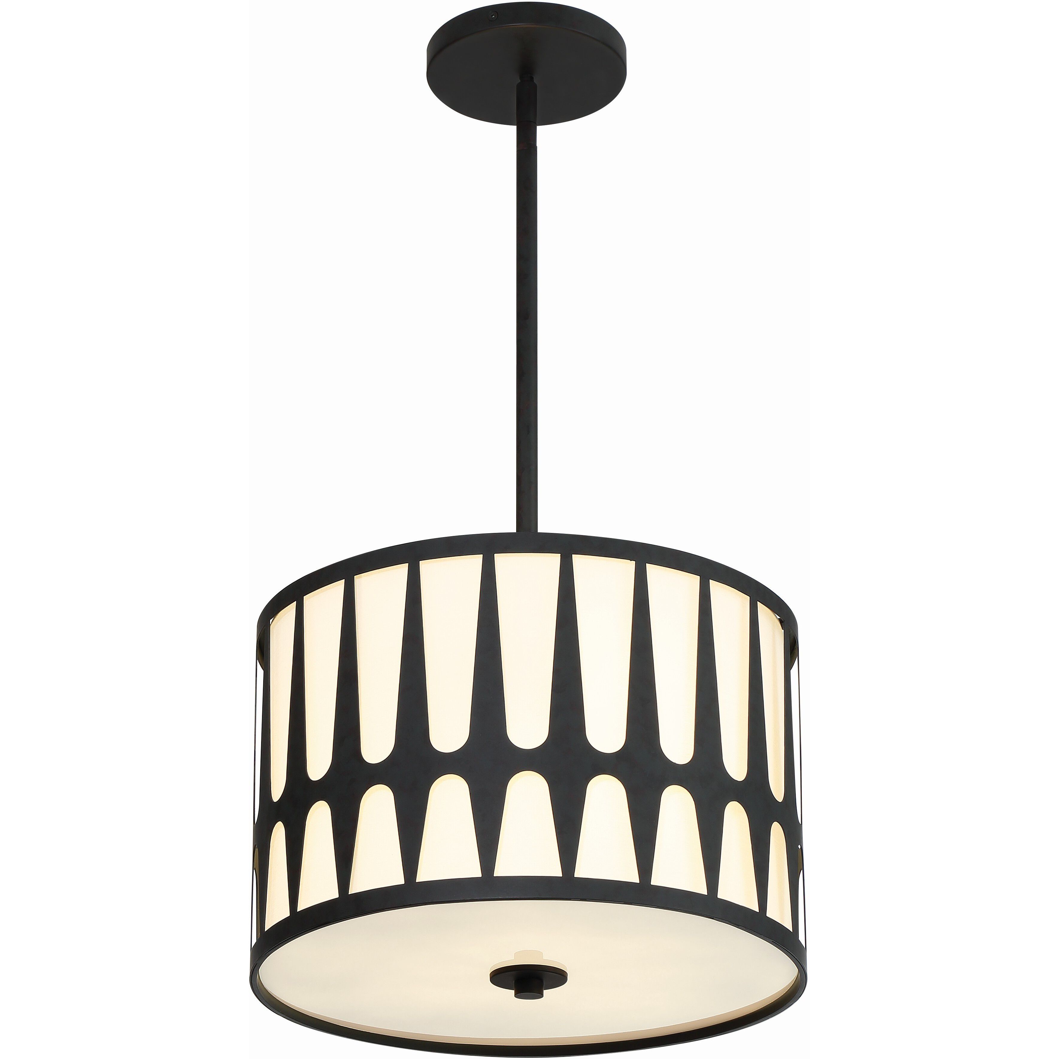 Royston Pendant Ceiling Light in Antique White
