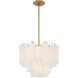 Addis 4 Light 17.75 inch Aged Brass Mini Chandelier Ceiling Light in White