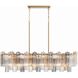 Addis 14 Light 51.75 inch Aged Brass Chandelier Ceiling Light in Tronchi Glass Autumn