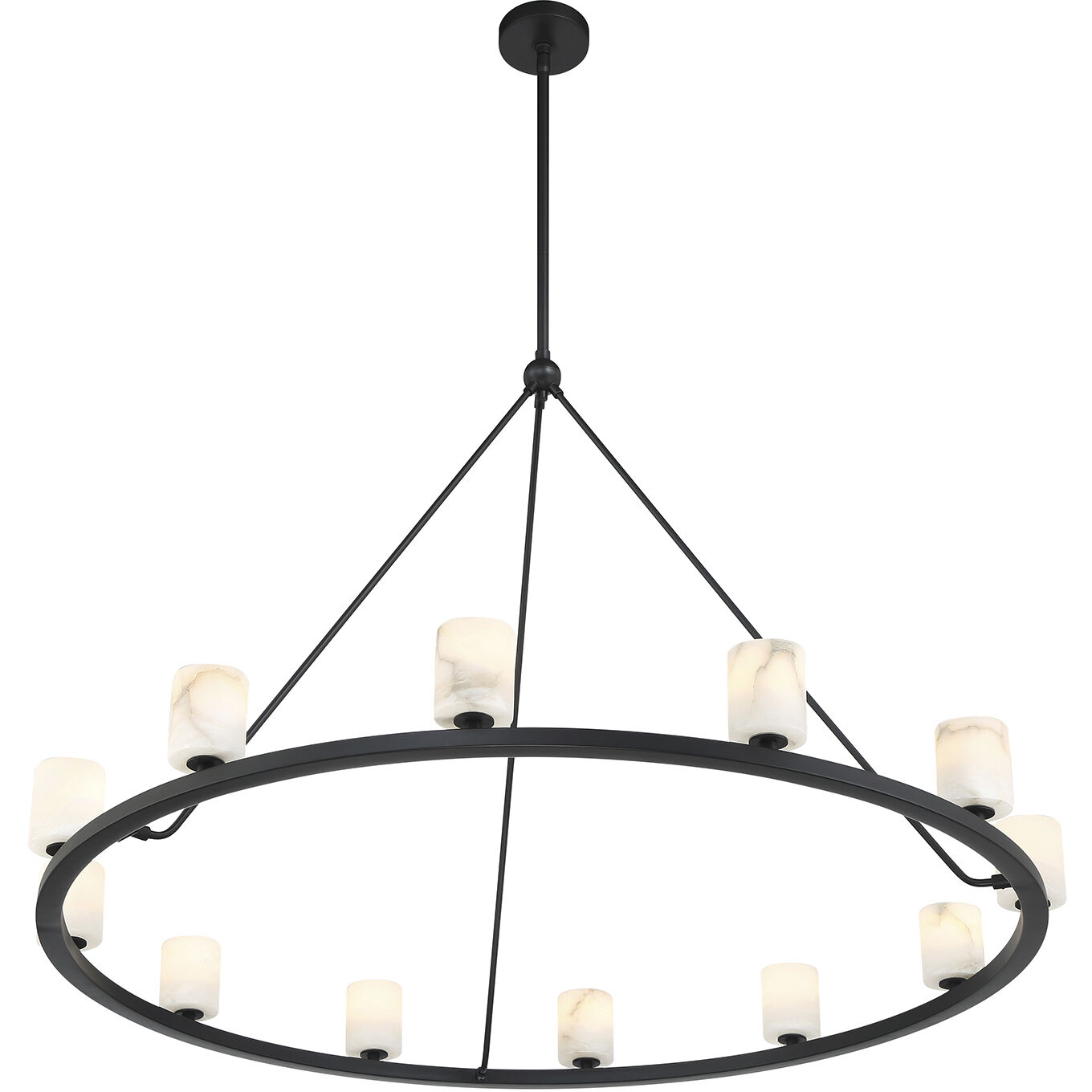 Aragon 12 Light 46.75 inch Matte Black Chandelier Ceiling Light
