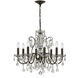 Butler 8 Light 25.5 inch English Bronze Chandelier Ceiling Light in Clear Hand Cut