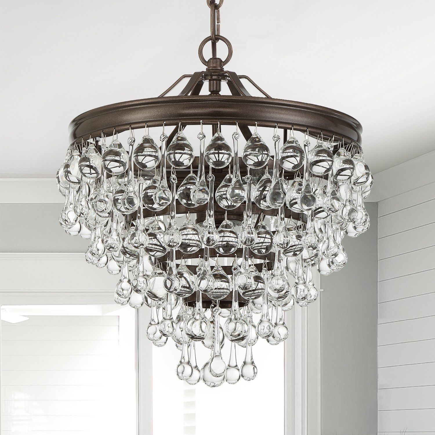 Calypso 3 Light 13 inch Vibrant Bronze Chandelier Ceiling Light