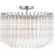 Lofton 5 Light 18 inch Polished Nickel Semi Flush Ceiling Light