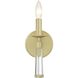 Baxter Sconce Wall Light in Aged Brass