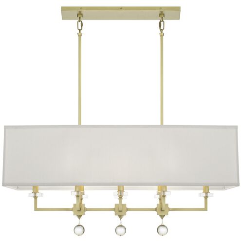 Paxton 8 Light 38 inch Aged Brass Chandelier Ceiling Light