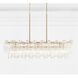 Addis 14 Light 51.75 inch Aged Brass Chandelier Ceiling Light in Tronchi Glass Clear