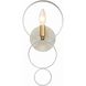 Luna 1 Light 7 inch Matte White and Antique Gold ADA Sconce Wall Light