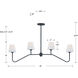 Keenan 4 Light 48 inch Black Forged Chandelier Ceiling Light