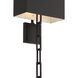 Alston Sconce Wall Light in Matte Black with White