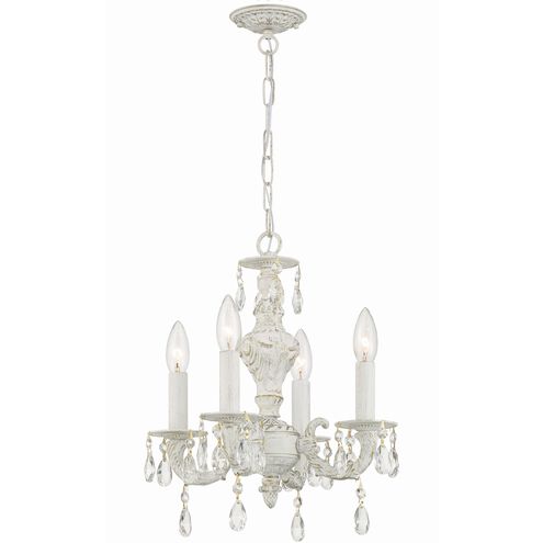 Paris Market 4 Light 13.5 inch Antique White Mini Chandelier Ceiling Light in Clear Hand Cut