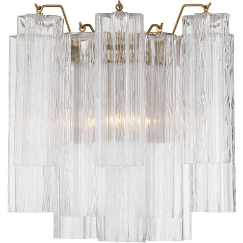 Addis Wall Sconce Wall Light in Tronchi Glass Clear