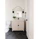 Lena Bath Sconce Wall Light in Black Forged