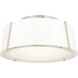 Fulton 3 Light 18 inch Polished Nickel Semi Flush Ceiling Light