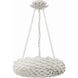 Broche 6 Light 18 inch Matte White Chandelier Ceiling Light