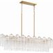 Addis 14 Light 51.75 inch Aged Brass Chandelier Ceiling Light in Tronchi Glass Clear