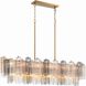 Addis 14 Light 51.75 inch Aged Brass Chandelier Ceiling Light in Tronchi Glass Autumn