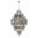 Addis 20 Light 31.5 inch Polished Chrome Chandelier Ceiling Light in Smoke