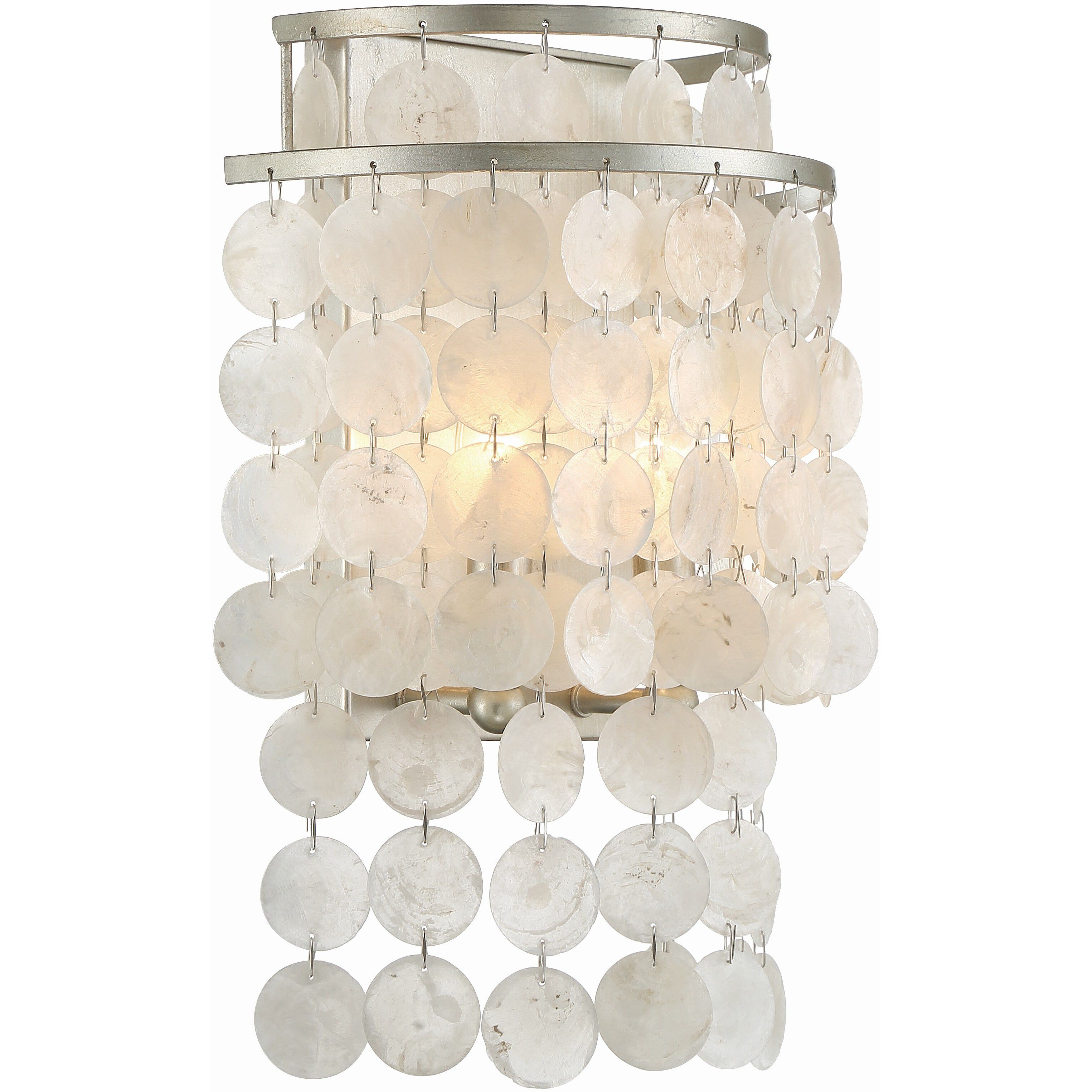 Brielle Bath Wall Light in Antique Silver