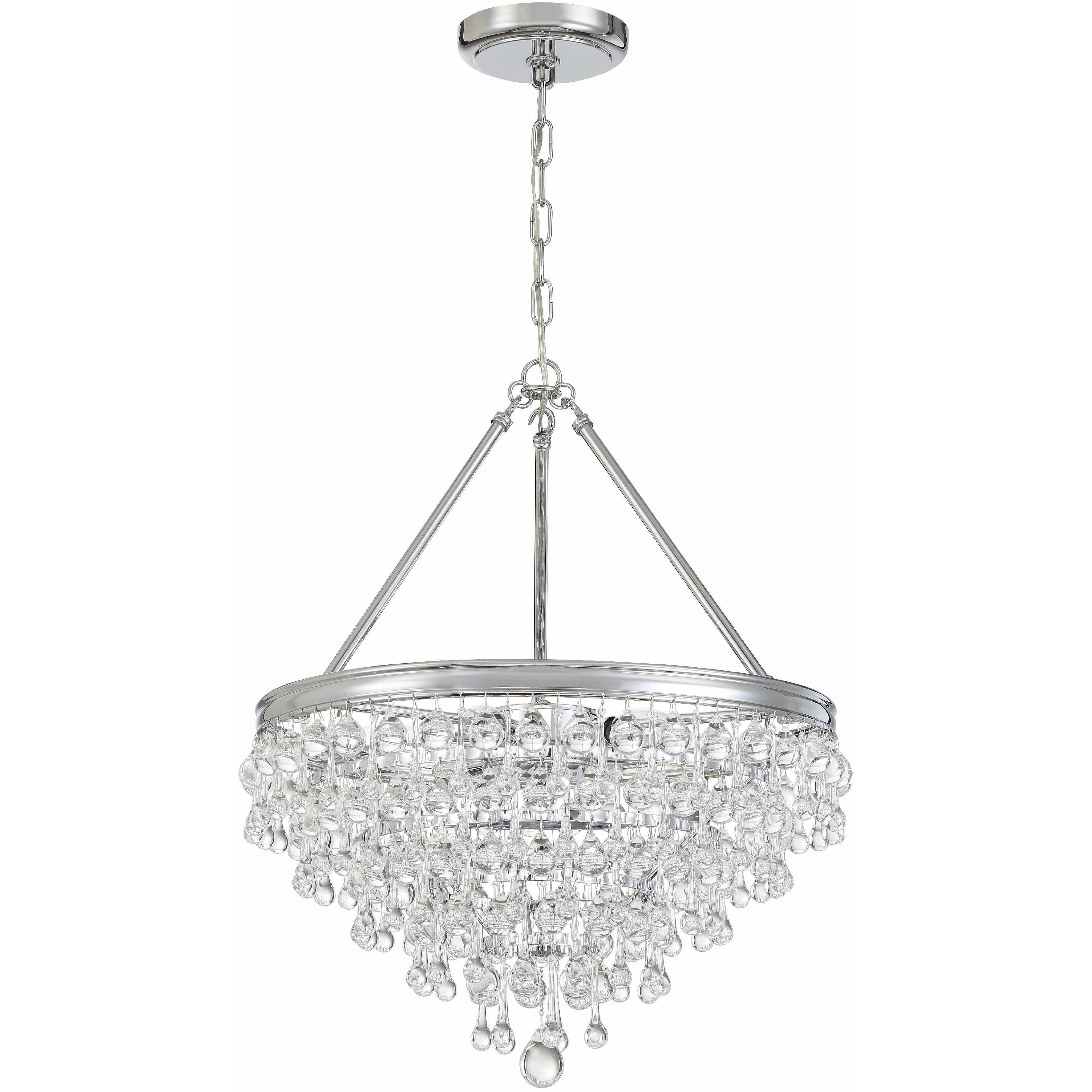 Calypso 6 Light 20 inch Polished Chrome Chandelier Ceiling Light