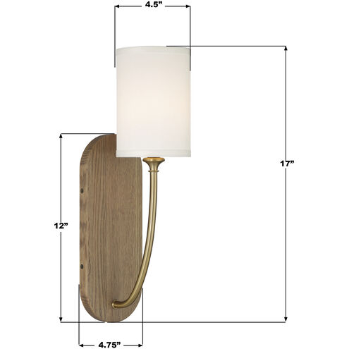 Preston Wall Sconce Wall Light in Vibrant Gold