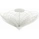Doral 3 Light 19 inch Matte White Semi Flush Ceiling Light