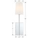 Lena 1 Light 4.5 inch Polished Chrome Sconce Wall Light