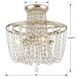 Arcadia 3 Light 15 inch Antique Silver Semi Flush Ceiling Light