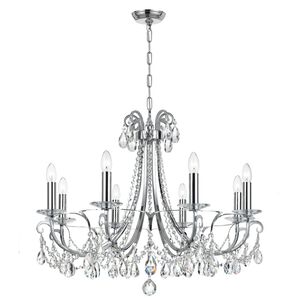 Othello 8 Light 31 inch Polished Chrome Chandelier Ceiling Light in Clear Hand Cut