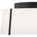 Fulton 3 Light 18 inch Black Semi Flush Ceiling Light