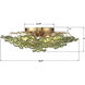 Esme 6 Light 22.5 inch Aged Brass Semi Flush Ceiling Light