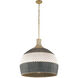 Zanzibar 6 Light 26 inch Soft Gold Pendant Ceiling Light