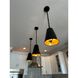 Alston 2 Light 10 inch Matte Black/Antique Gold Mini Pendant Ceiling Light in Matte Black and Antique Gold