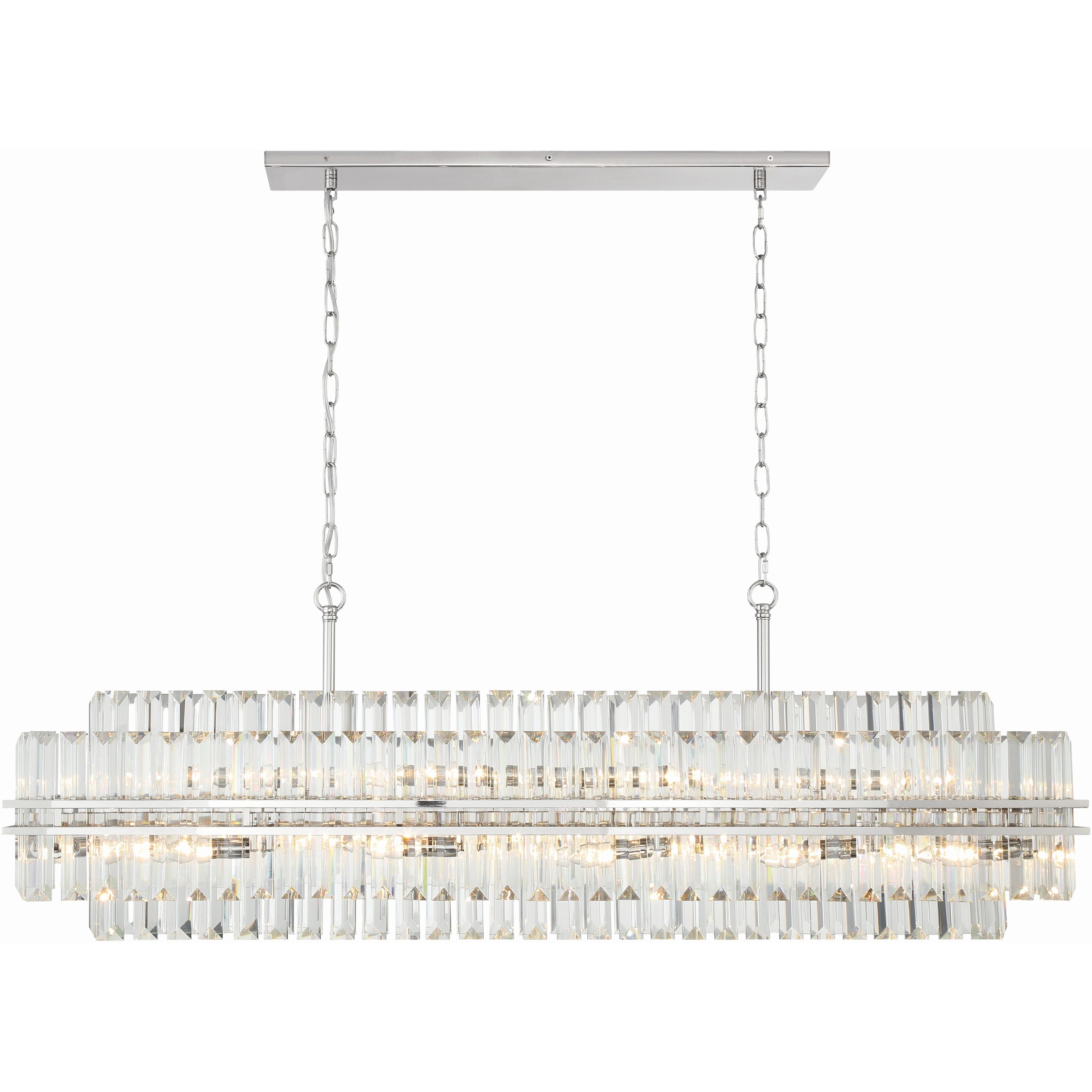Hayes 16 Light 50 inch Polished Nickel Chandelier Ceiling Light