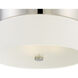 Grayson 3 Light 16 inch Polished Nickel Flush Ceiling Light