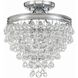 Calypso 3 Light 13 inch Polished Chrome Semi Flush Ceiling Light