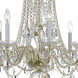 Traditional Crystal 8 Light 26 inch Polished Brass Chandelier Ceiling Light in Clear Hand Cut