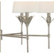 Broche 6 Light 32 inch Antique Silver Chandelier Ceiling Light
