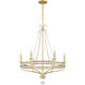 Seville 6 Light 28 inch Aged Brass Chandelier Ceiling Light