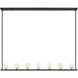 Aragon 7 Light 56 inch Matte Black Linear Chandelier Ceiling Light