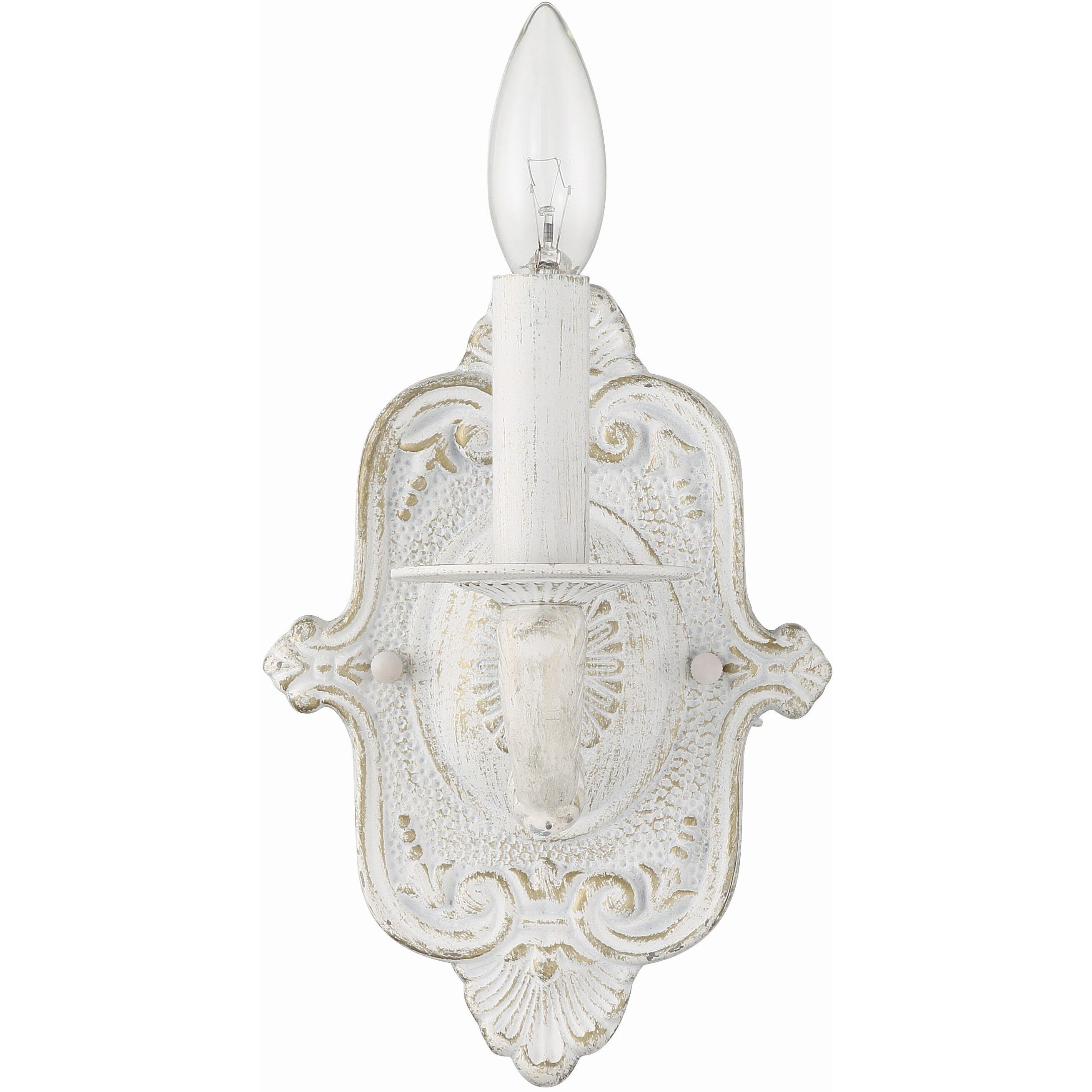 Paris Market Sconce Wall Light in Antique White
