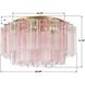 Addis 7 Light 22.25 inch Aged Brass Flush Mount Ceiling Light in Spring
