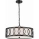 Graham 6 Light 18 inch Matte Black Chandelier Ceiling Light