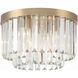Hayes 4 Light 16 inch Aged Brass Flush Ceiling Light