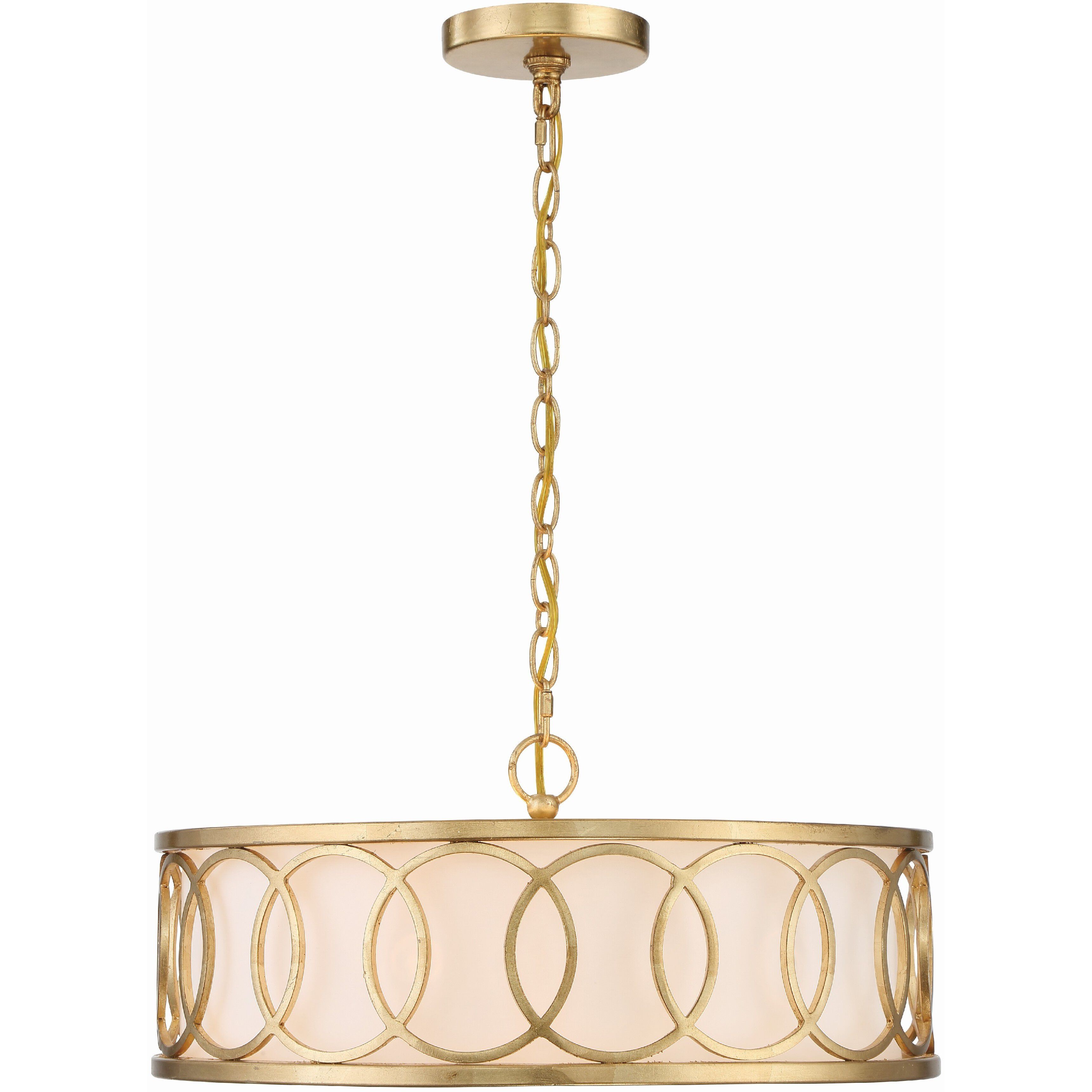 Graham 6 Light 18 inch Antique Gold Chandelier Ceiling Light