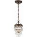 Calypso 1 Light 7.25 inch Vibrant Bronze Chandelier Ceiling Light