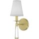 Baxter 1 Light 5 inch Aged Brass Sconce Wall Light