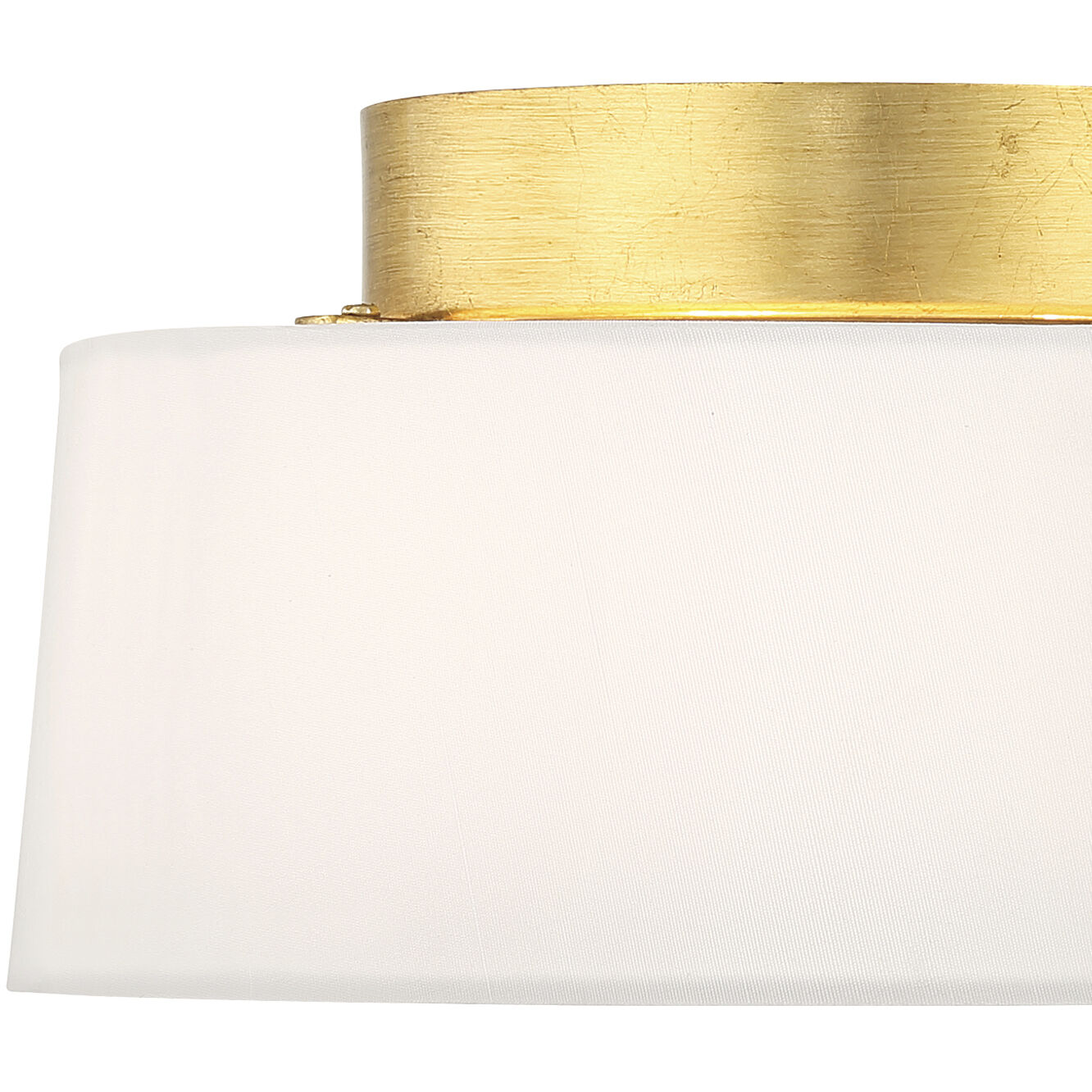 Fulton 2 Light 12 inch Antique Gold Semi Flush Ceiling Light