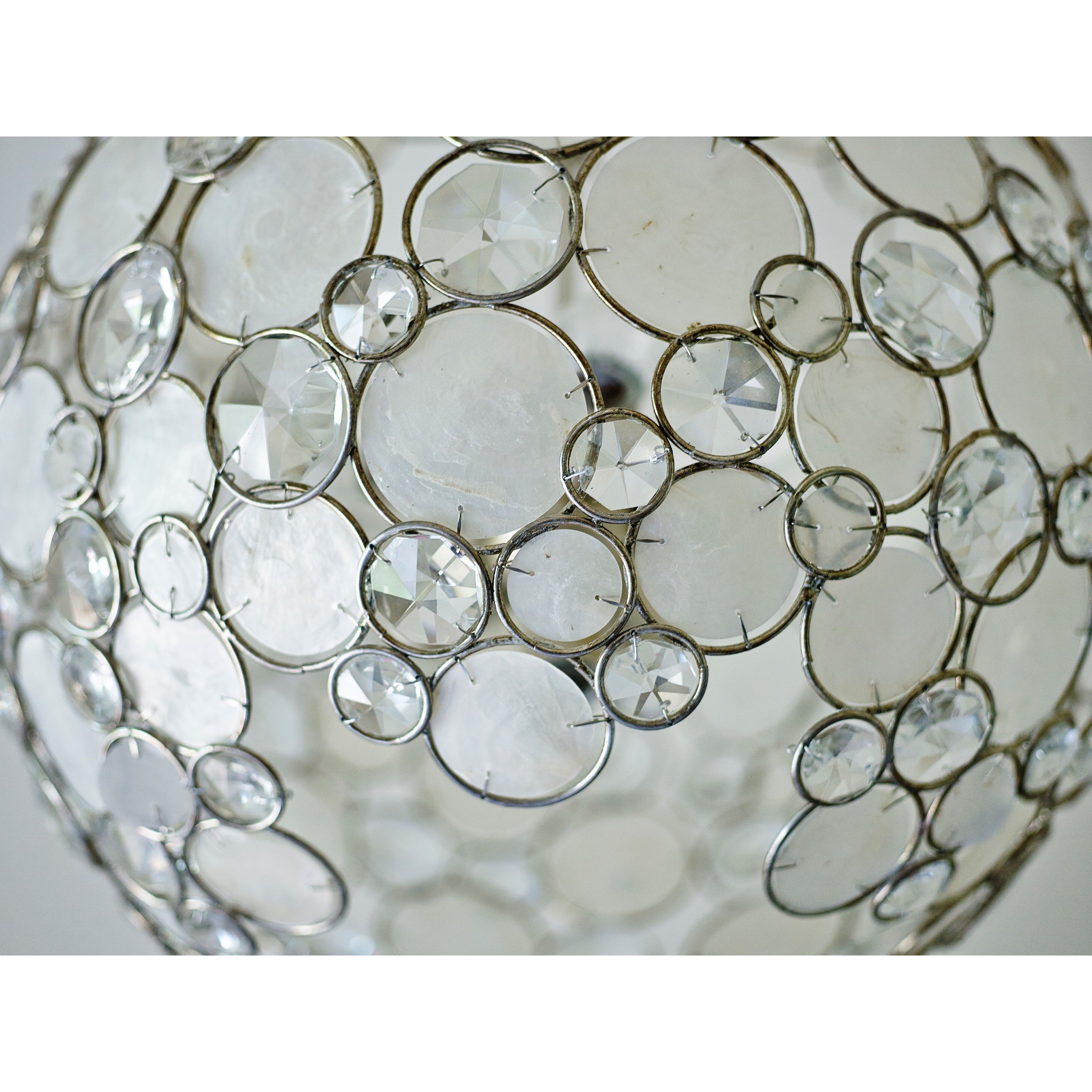 Palla 6 Light 22 inch Antique Silver Chandelier Ceiling Light