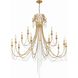 Arcadia 15 Light 46.25 inch Antique Gold Chandelier Ceiling Light