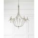 Metro 8 Light 31.5 inch Antique Silver Chandelier Ceiling Light